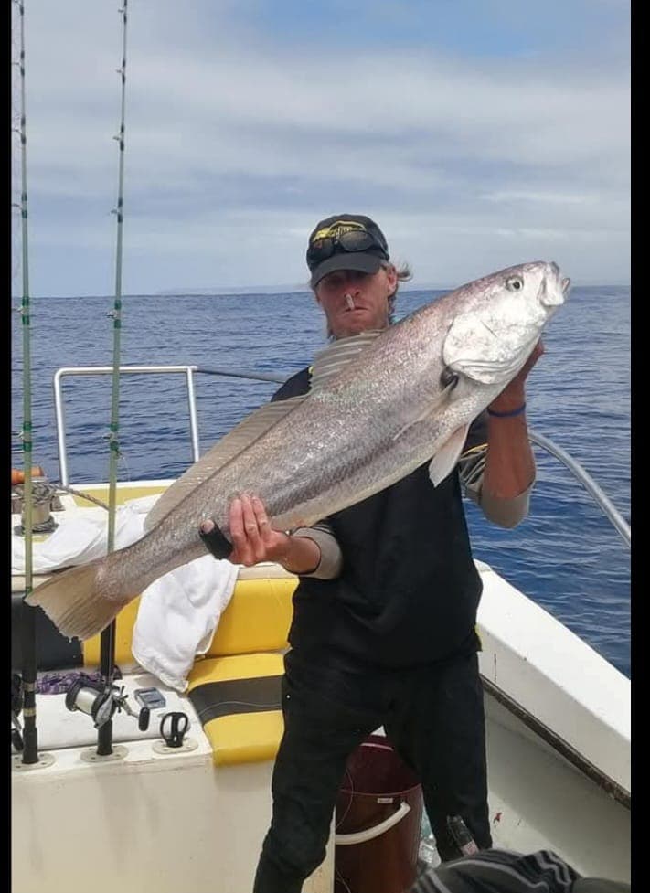 Angler with catch